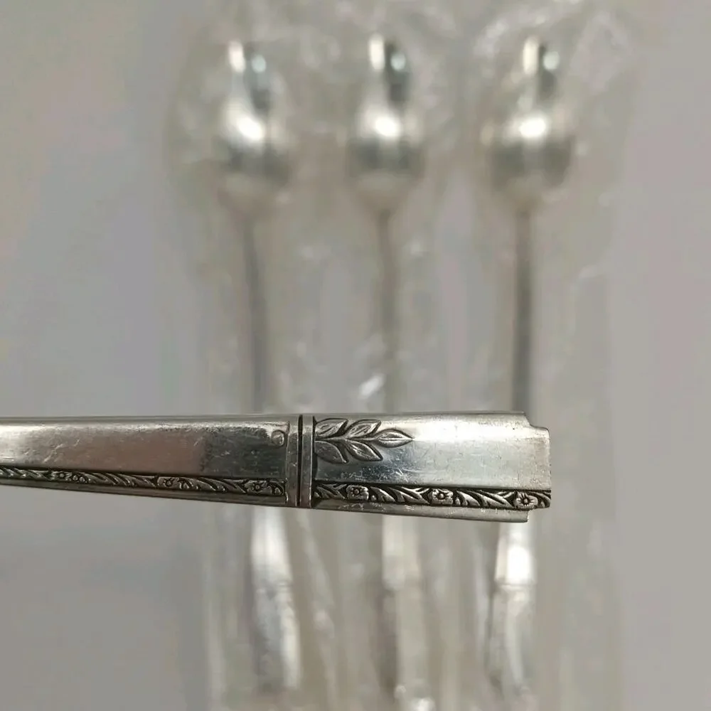 4X LH Tsp Oneida Prestige GRENOBLE Silverplate Long Handled Tea Malt Teaspoons